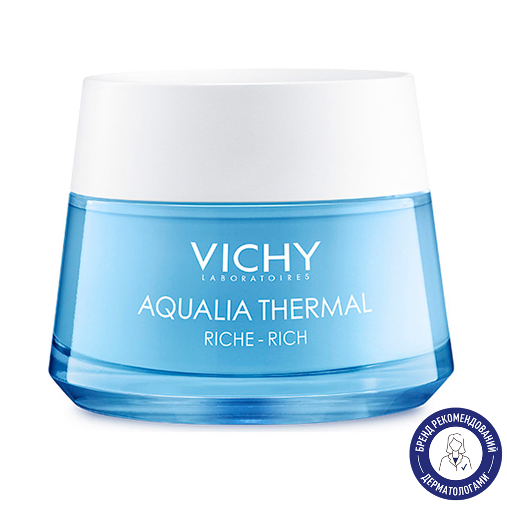 Насичений крем для обличчя Vichy Aqualia Thermal Dynamic Rehydrating Cream Rich Динамічне зволоження, для сухої шкіри, 50 мл
